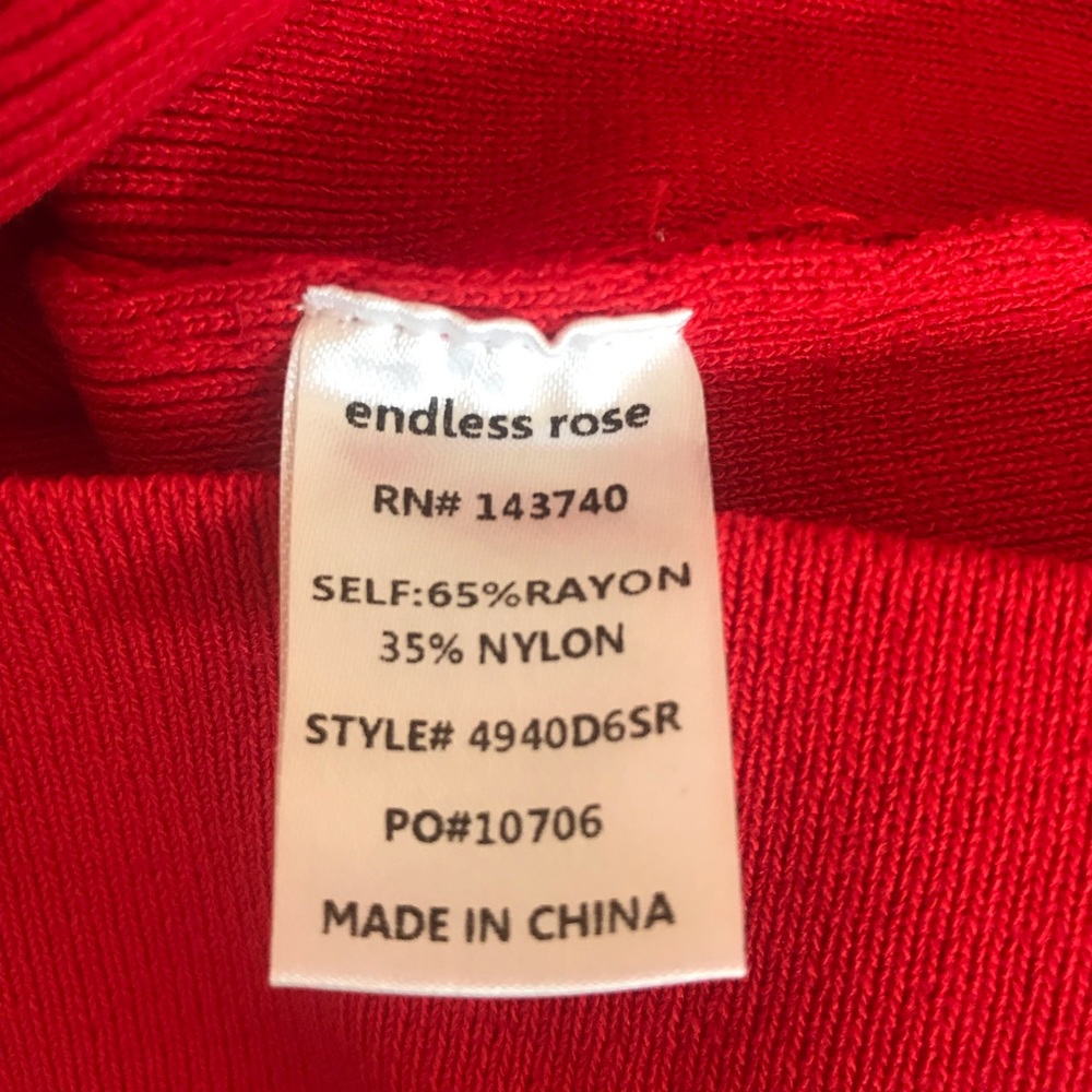 Endless Rose Red Off-Shoulder Ruffle Bodycon Dress - Picture 7 of 7